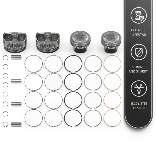 CNNELL Stainless Steel Piston Kit for Hyundai Kia-3