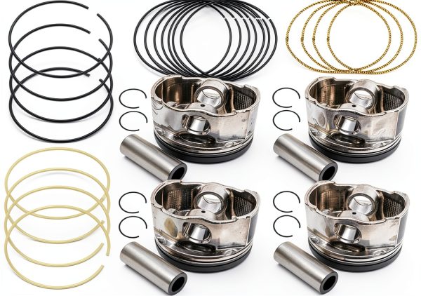 Mievlyo Piston Set for Toyota Camry Corolla RAV4 Polished Front-1
