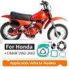 ZOZOYE Honda CR80R 47mm Chrome Piston Kit with Rings Pin Gasket-2