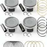 Mievlyo Piston Set for Toyota Camry Corolla RAV4 Polished Front-0