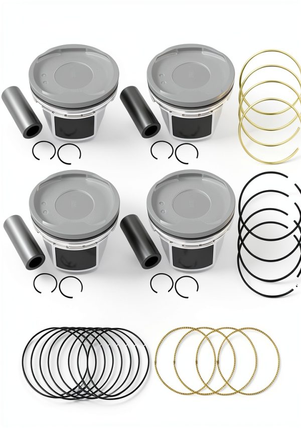 Mievlyo Piston Set for Toyota Camry Corolla RAV4 Polished Front-0