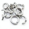 Murtenze 100PCS M8 Split Lock Washer Sivler, Stainless Steel Spring Lock Washers 18-8 (304), Bright Oxide Finish, for Screws Fasteners-2