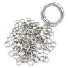 Murtenze 100PCS M8 Split Lock Washer Sivler, Stainless Steel Spring Lock Washers 18-8 (304), Bright Oxide Finish, for Screws Fasteners-0