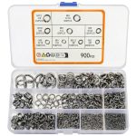 Stainless Steel Spring Lock Washer Zxglxinyao 900pcs Assorted Sizes-0
