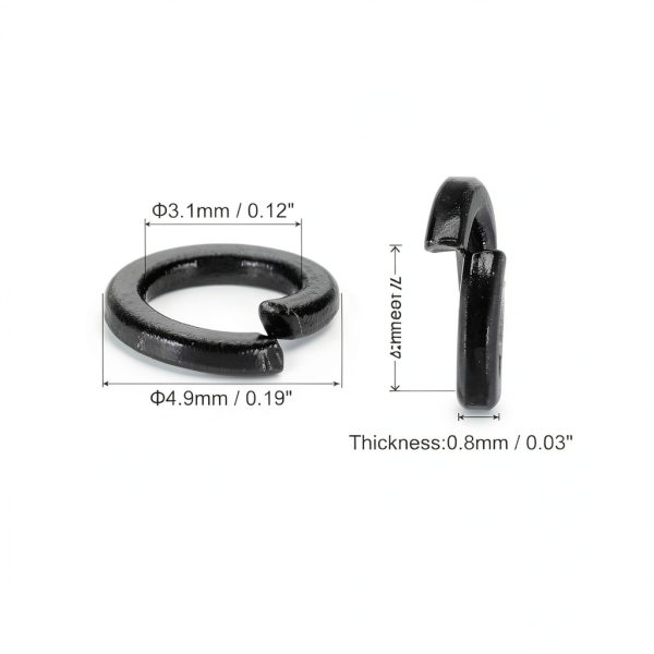 MECCANIXITY M3 Spring Lock Washer 304 Stainless Steel Pack of 100-1