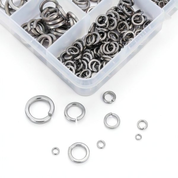 Stainless Steel Spring Lock Washer Zxglxinyao 900pcs Assorted Sizes-3