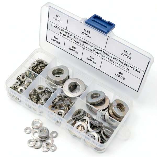 Metric M3-M12 304 Stainless Steel Wave Spring Washer Kit by HVAZI-1