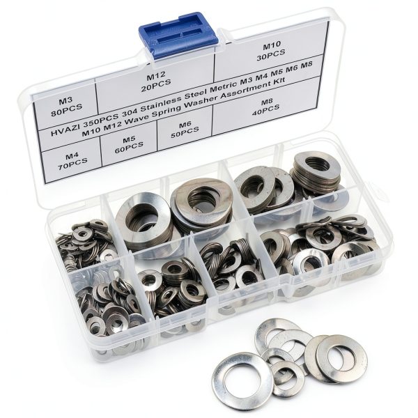 Metric M3-M12 304 Stainless Steel Wave Spring Washer Kit by HVAZI-5