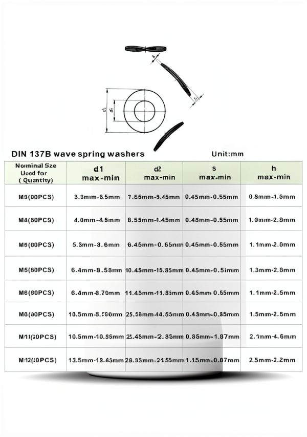 Metric M3-M12 304 Stainless Steel Wave Spring Washer Kit by HVAZI-2